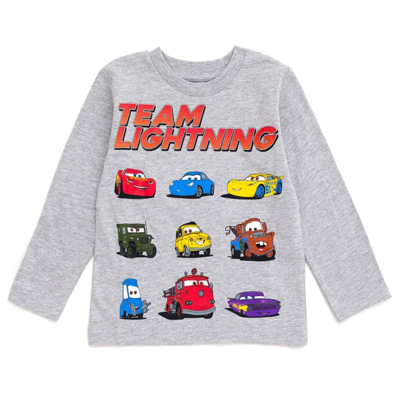 Disney Pixar Cars Lightning McQueen Tow Mater 2 Pack Long Sleeve T-Shirts Toddler to Big Kid, 5 of 8
