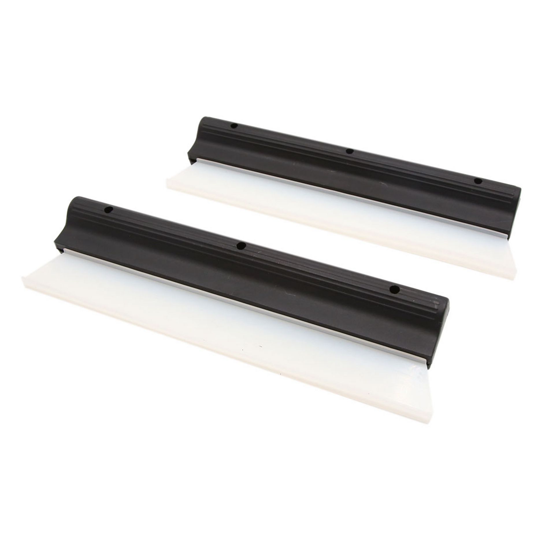 Unique Bargains 2Pcs Car Silicone Water Wiper Scraper Windshield Window Glass Squeegee Black