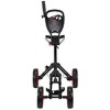 Caddymatic Golf Quad 4-Wheel Folding Golf Pull / Push Cart Black/Red - 3 of 4