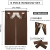 Kate Aurora Satin Semi Sheer Complete 5 Piece Window in a Bag Attached Curtain Set - 4 of 4