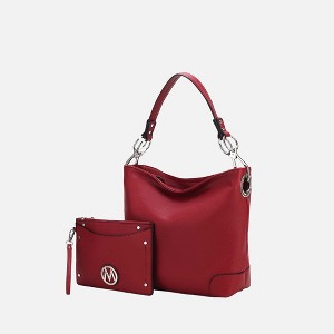 MKF Collection Viviana Vegan Leather Hobo Bag with Matching Wristlet by Mia K - 1 of 4