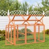 vidaXL Small Animal House/Rabbit Hutch with Pine Wood and Wire Mesh - 55.5" L x 37" W x 40.9" H - 2 of 4