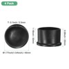 Unique Bargains Non-Slip PVC Chair Leg Caps Floor Protectors for Folding Chairs Black - 3 of 4