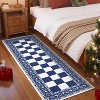 2x6 Runner Rug,Checkered Christmas Rugs for Holiday Decor,Non Slip Low Pile Washable Rug for Kitchen - 3 of 4