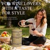 Tirrinia Vintage Canvas 2 Bottle Wine Gift Tote Carrier, Leakproof Insulated Wine Cooler Bag for Picnic, BYOB, Gift Idea for Wine Lover Christmas - 2 of 4