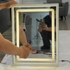 SEVOBAL Bathroom Vanity Mirrors Clear Reflection Glass Anti-Fog Technology Anti Fog Mirror Shatterproof Safety, White, 15.74"*0.6"*2.17" - 4 of 4