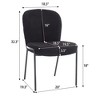 DOMETOUR Iron Foot Dining Chair Set of 2 No Armrest High Back Suitable for Dining Room Living Room Balcony - 4 of 4