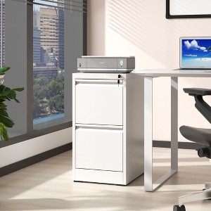 NicBex Modern File Cabinet with Lock, Vertical Metal Filing Cabinets with Drawers and Anti-Tilt Design,Office Cabinet for Home, Office,Black/White - 1 of 4