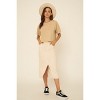 Slickblue Women's Taupe Mineral Washed Howdy Graphic T-shirt with Short Sleeves, Relaxed Fit, Size S-L - 3 of 4