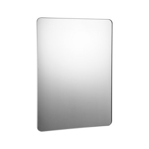 VEVOR Wall Mounted Makeup Mirror, 0.15" Thick, 36" x 48" Mirror with Aluminium Alloy Frame & Explosion-Proof Film, Scratch-Resistant Mirror, Silver - 1 of 4