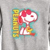 Boys' - Peanuts - Peanuts Snoopy Woodstock Graphic Long Sleeve Fleece Sweatshirt - 2 of 4