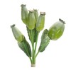 Foam Poppy Pod Bundle Set of 6 9.5 Inch Height for Indoor Arrangements By Melrose - 2 of 3