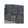 HomeStock U5914 Grey/Black Reclining Sofa/Console Reclining Loveseat - 4 of 4