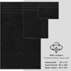 BRINJOY Luxury 6-Piece Towel Set, 2 Bath Towels, 2 Hand Towels, 2 Washcloths, 600 GSM 100% Cotton Hammam Towels, Black Towel Set - 3 of 4