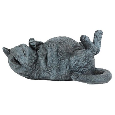 Design Toscano Playful Cat On Back Statue - Gray