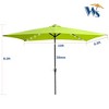 Sapphtopaz 10x6.5Ft Patio Umbrella Outdoor Rectangular LED Umbrellas Waterproof with Crank and Push Button Tilt for Garden, Pool - 3 of 4