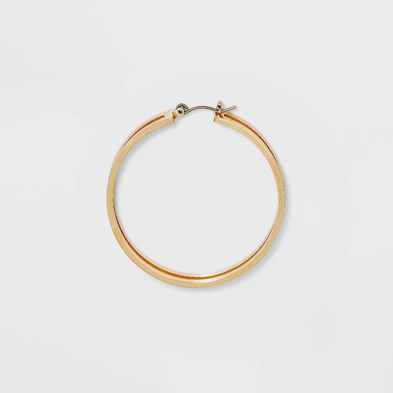 Open Flat Hoop Earrings - A New Day&#8482; Gold, 4 of 5