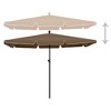 vidaXL Garden Parasol with Pole 82.7"x55.1" Taupe - 3 of 4