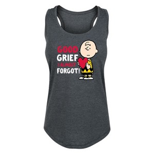 Women's - Peanuts - Good Grief Forgot Graphic Racerback Tank - 1 of 4