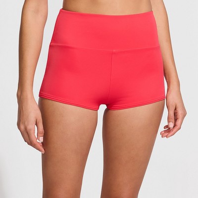 Lands' End Women's Tugless High Waisted Swim Boy Shorts