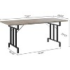 71 Inch Long Farmhouse Dining Table for 6-8 People, Rustic Style Rectangle Kitchen Table with Strong Metal Legs for Dining Room - 2 of 4