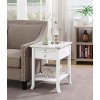 HomeStock Compact End Table with Drawer, Faux Marble Top and Slide Shelf, Stylish and Functional Accent Table for Modern Living Room - 4 of 4