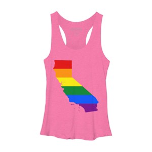 Adult Design By Humans California State Pride Flag By Galvanized Racerback Tank Top - 1 of 2