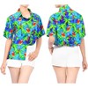HAPPY BAY Women's Button Down Summer Beach Party Colorful Shirt Hawaiian Short Sleeve Vacation Button Up Dress Shirts Colorful for Women - 2 of 4
