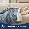 Electric Heated Blanket Soft & Washable Ribbed Flannel - 3 of 4