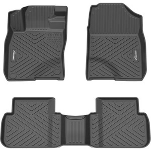 Floor Mats for 2022-2024 Honda Civic 4dr Sedan, 2022-2024 Civic 5dr Hatchback Including Type R, TPE All Weather Custom Fit 1st & 2nd Row Floor Liner - 1 of 4