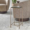 Uttermost Ovard Accent Table Minimalist Design with Hammered Iron-Rich Antiqued Gold Finish - 2 of 4