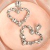SOHI Women's Crystal Silver Party Drop Earrings - 2 of 4