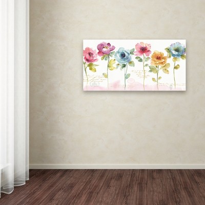 Lisa Audit Rainbow Seeds Watercolor Floral Canvas Art