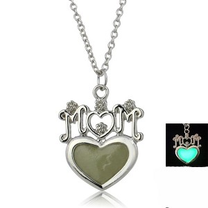 Mom Glow in Dark Mom Pendant Necklace Womens Ginger Lyne Collection - 1 of 4