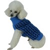Pet Life (R) Harmonious Dual Color Weaved Heavy Cable Knitted Fashion Designer Dog Sweater - 3 of 3
