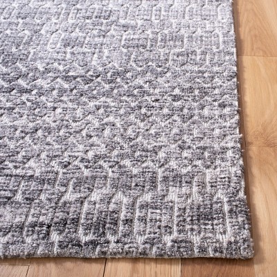 Gray Hand-Tufted Wool and Synthetic Rectangular Area Rug