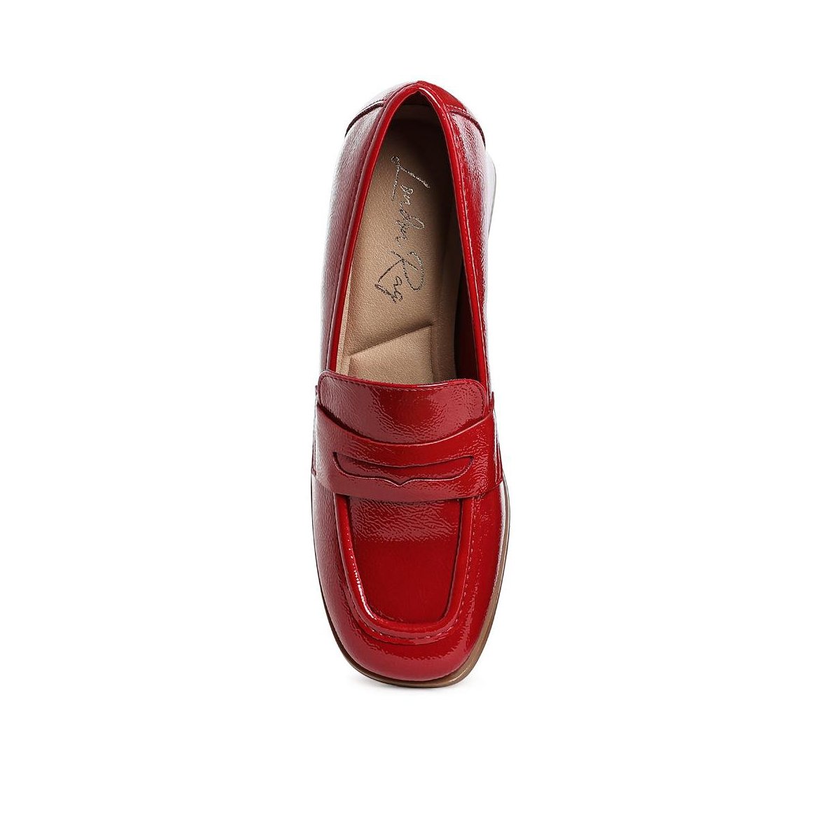 Женские туфли London Rag Womens Umdoni Penny Strap Block Heel Loafers 5 — фото 4