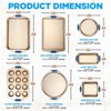 NutriChef 8-Piece Nonstick Bakeware Set with Blue Silicone Handles - Gold Coating - 2 of 4