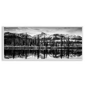 Stupell Industries Monochrome Lake Reflection, 13" x 30" - 1 of 4