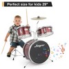 Drum Set, 1 Wood/Metal AD-150 Three Drums Set,Includes Bass Drum, 2 Toms, Cymbal, Drum Sticks, Bass Pedal and Stool,Percussion Musical Instrument Gift - 2 of 4