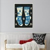 Amanti Art Vintage Socks Knittwear Blue On Black by Pictufy Studio Canvas Wall Art Print Framed - 4 of 4