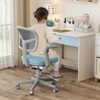 Costway Kids Desk Chair Children Study Chair with Adjustable Height, Armrest & Footrest Purple/Pink/Green/Gray/Blue - 2 of 4