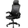 TiramisuBest Black Polyester Office Chair - Adjustable, Ergonomic, High Back, Mesh, 25.25x25x52.5 in. Max - 3 of 4