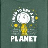 Women's - Peanuts - Charlie Astronaut I Need To Find A New Planet Lightweight French Terry Wide Neck Long Sleeve Shirt - 2 of 4