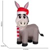 Holiday Living 4-ft Lighted Donkey in Santa Hat Christmas Inflatable - 3 of 4