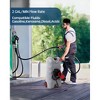 Fuel Caddy, 15 Gallon Portable Fuel Delivery Tank with 10Ft Delivery Hose and Wheels, Diesel and Gasoline Fuel Tank - 3 of 4