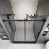 Shower Door, Frameless Shower Door - 76 x 60 Inch with 3/8''(10mm) Clear Tempered Glass, Brushed Nickel Finish for Bathroom - 2 of 4