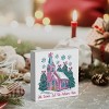 Oh Come Let Us Adore Him Sign, Jesus Christmas Tree Decor, Christian Christmas Decoration for Home Office Desk Table Shelf 5 X 5 inch - 3 of 3