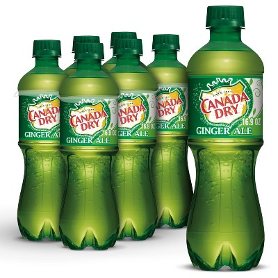 Canada Dry Ginger Ale Soda Bottles - 6pk/16.9 fl oz