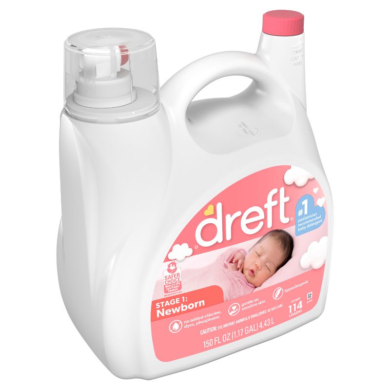 Dreft Stage 1: Newborn HE Compatible Hypoallergenic Baby Liquid Laundry Detergent , 4 of 11
